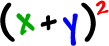 ( x + Y )^2