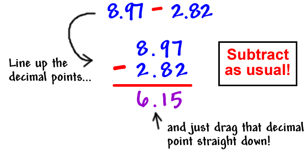 Decimals Cool Math Pre Algebra Help Lessons How To Subtract 