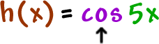 h( x ) = cos( 5x )